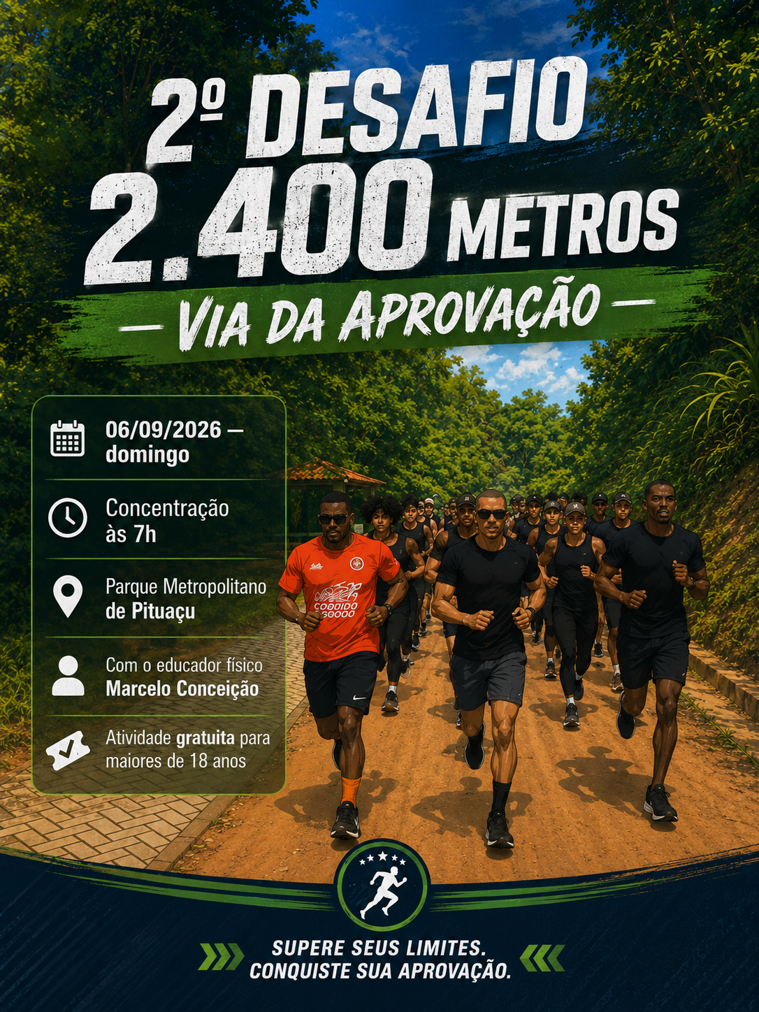 Card de divulgação do 2º Desafio 2400m, realizado em 6 de setembro de 2026. Evento encerrado.